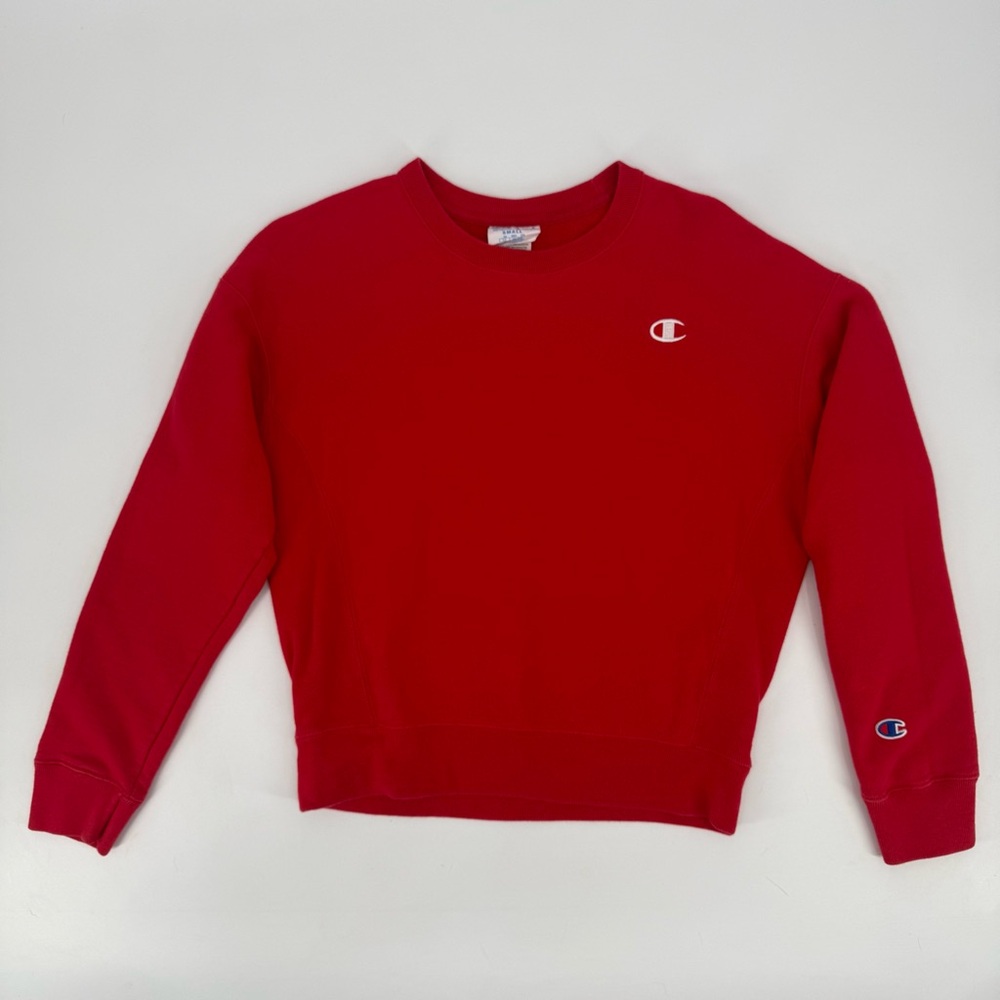 Champion Embroidered C Logo Crewneck Sweatshirt Small Fitted Pullover Normcore